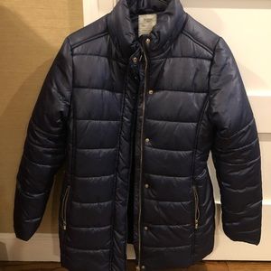 Navy puffer jacket
